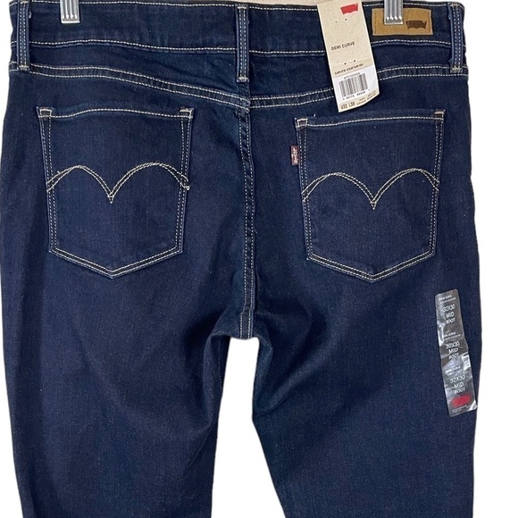 Levi’s Demi Curve Mid Rise Boot Cut Dark Wash Denim Jeans 14 - Picture 6 of 14